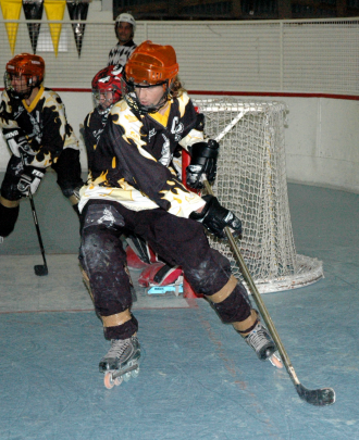 Benjamin Gellie playing roller hockey. Photo: Supplied
