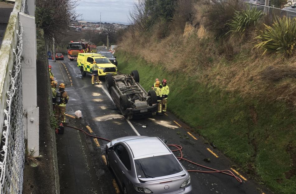 The crash happened near the corner of Jones and Maitland Sts. Photo: Gerard O'Brien