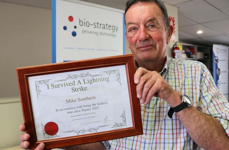 Mike Southern was given this certificate by his work colleagues. PHOTO: STAR NEWS