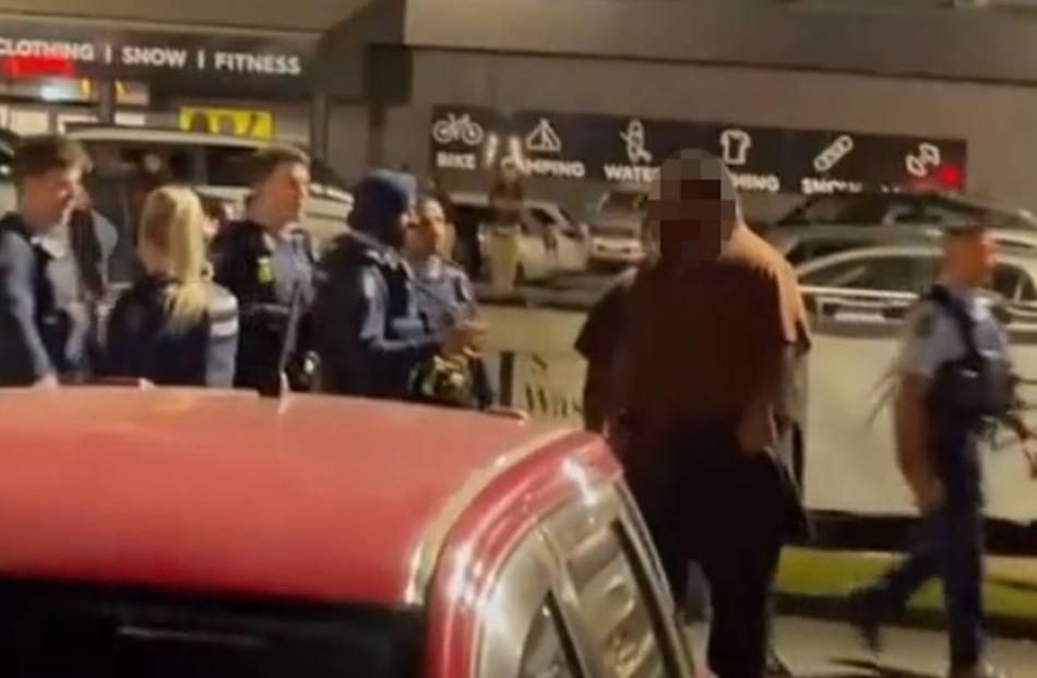 The largest brawler dwarfed the attending officers. Photo: Supplied