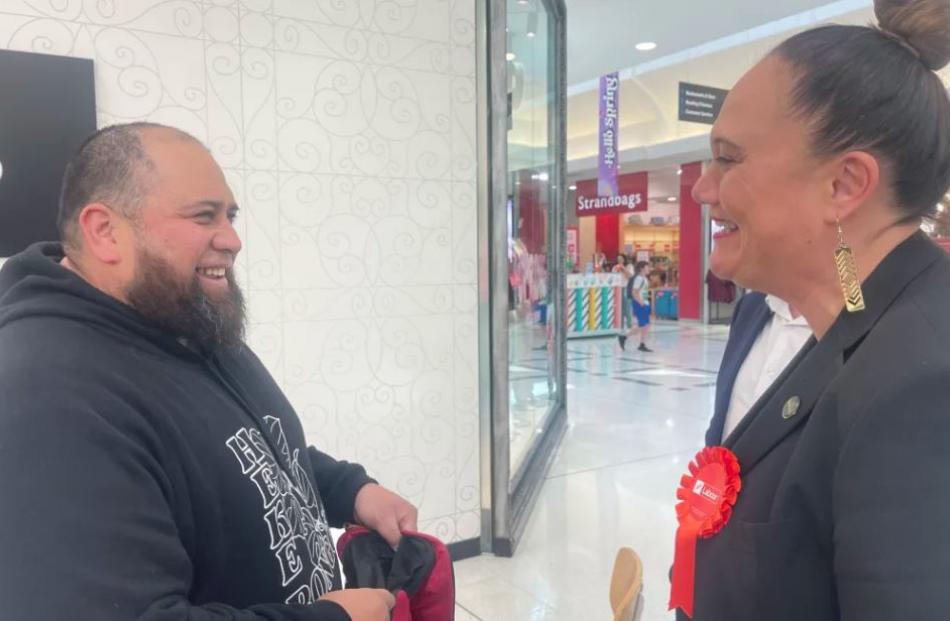 Carmel Sepuloni defended Labour's track record during a visit to The Palms mall in Christchurch....