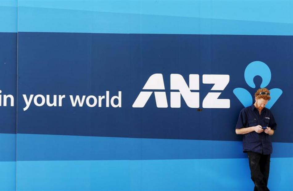 A fall in profit by the ANZ Bank only marginally hurt the overall banking sector returns. Photo...