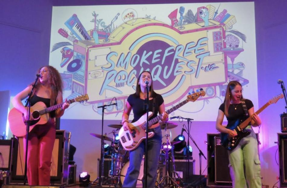 Goodbye Thursday performing at the Rockquest. Photo: Briar Munro