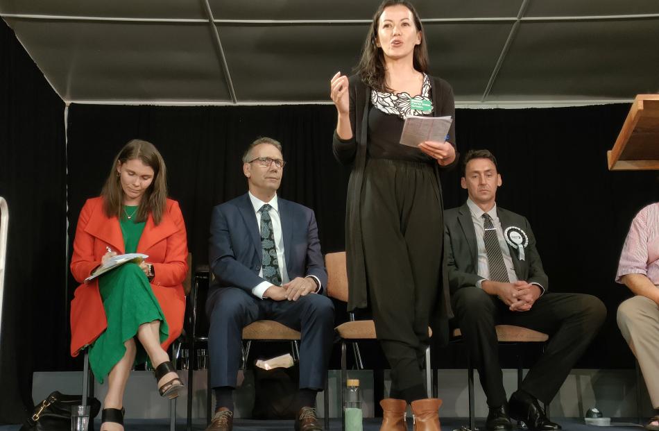 Lan Pham speaking at a candidates’ meeting during last year’s general election. Photo: David Hill...