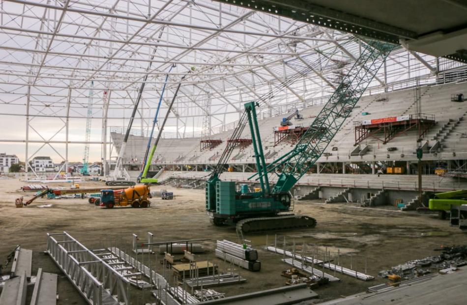 The new stadium is set to open in April 2026. Photo: RNZ / Anna Sargent