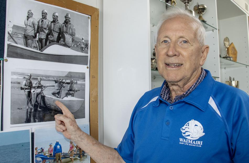 John Hughes remembers the fun times with a photo of his surf club mates Dave Stewart, Ian Graham...