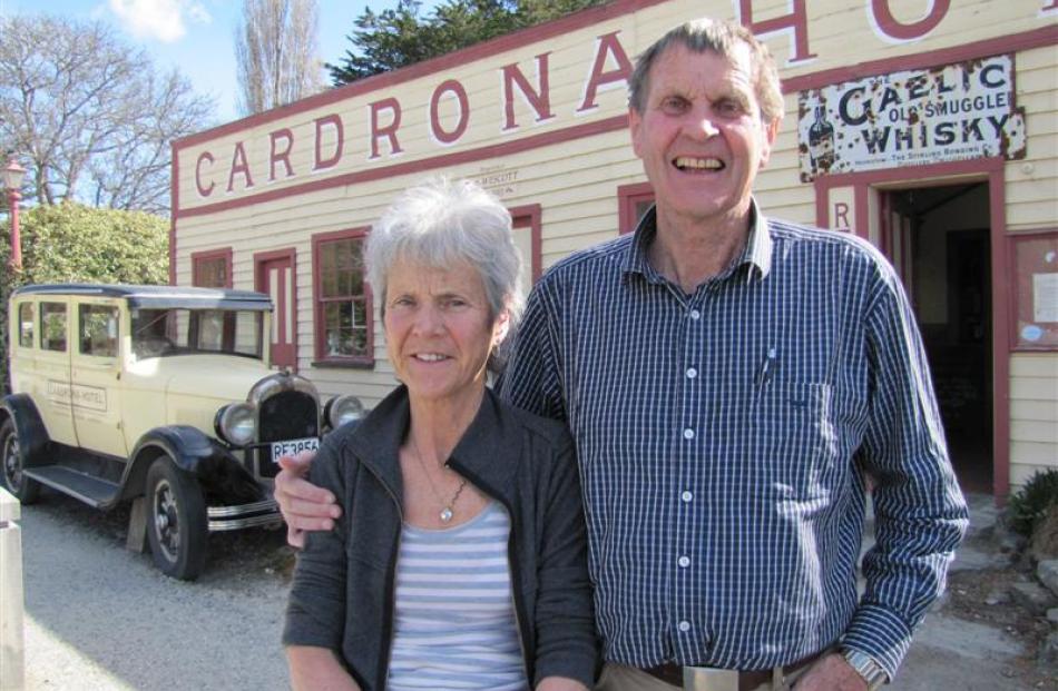 Cardrona ski industry entrepreneurs John and Mary Lee stand  outside the Cardrona Hotel, which...