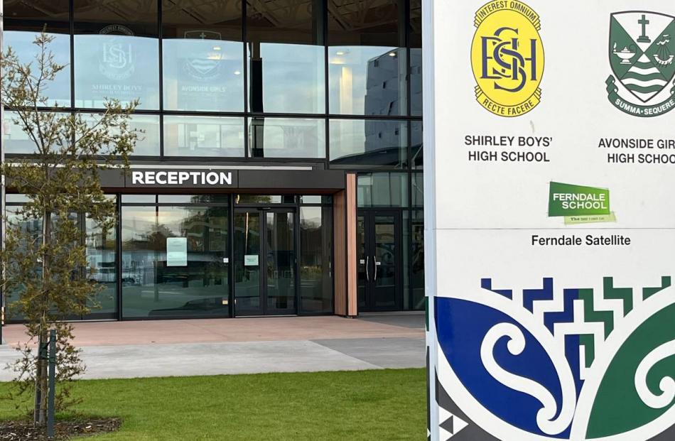 The Avonside Girls’ High/Shirley Boys’ High campus. Photo: Supplied via NZ Herald