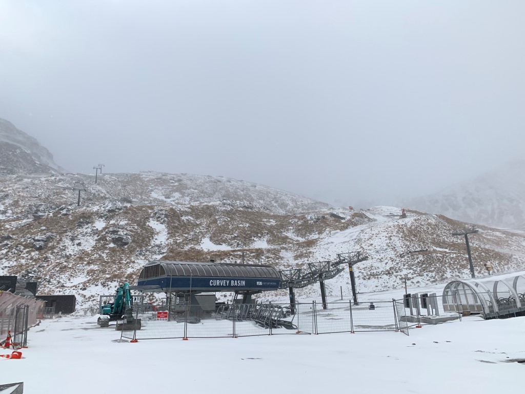 Snow at The Remarkables this morning. Photo: NZSki Ltd