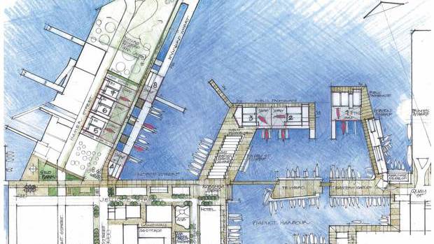 America's Cup Village proposal hybrid plan. Photo: supplied