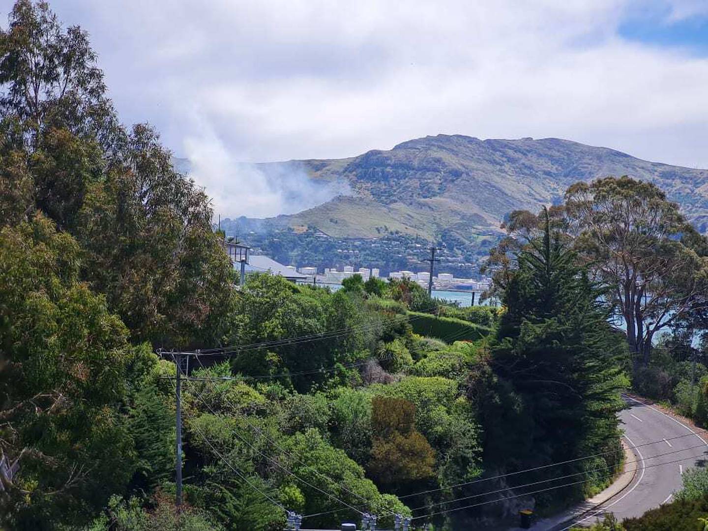 The Cass Bay fire. Photo: Supplied