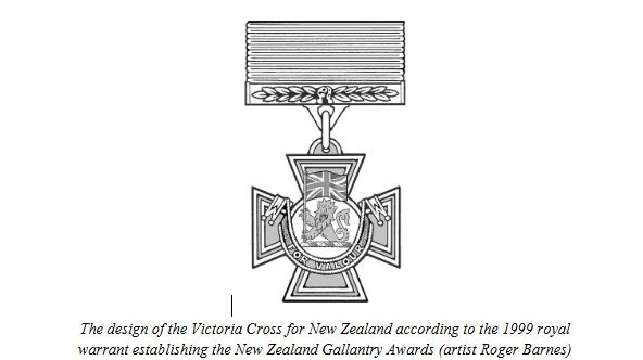 The design of the Victoria Cross for New Zealand.