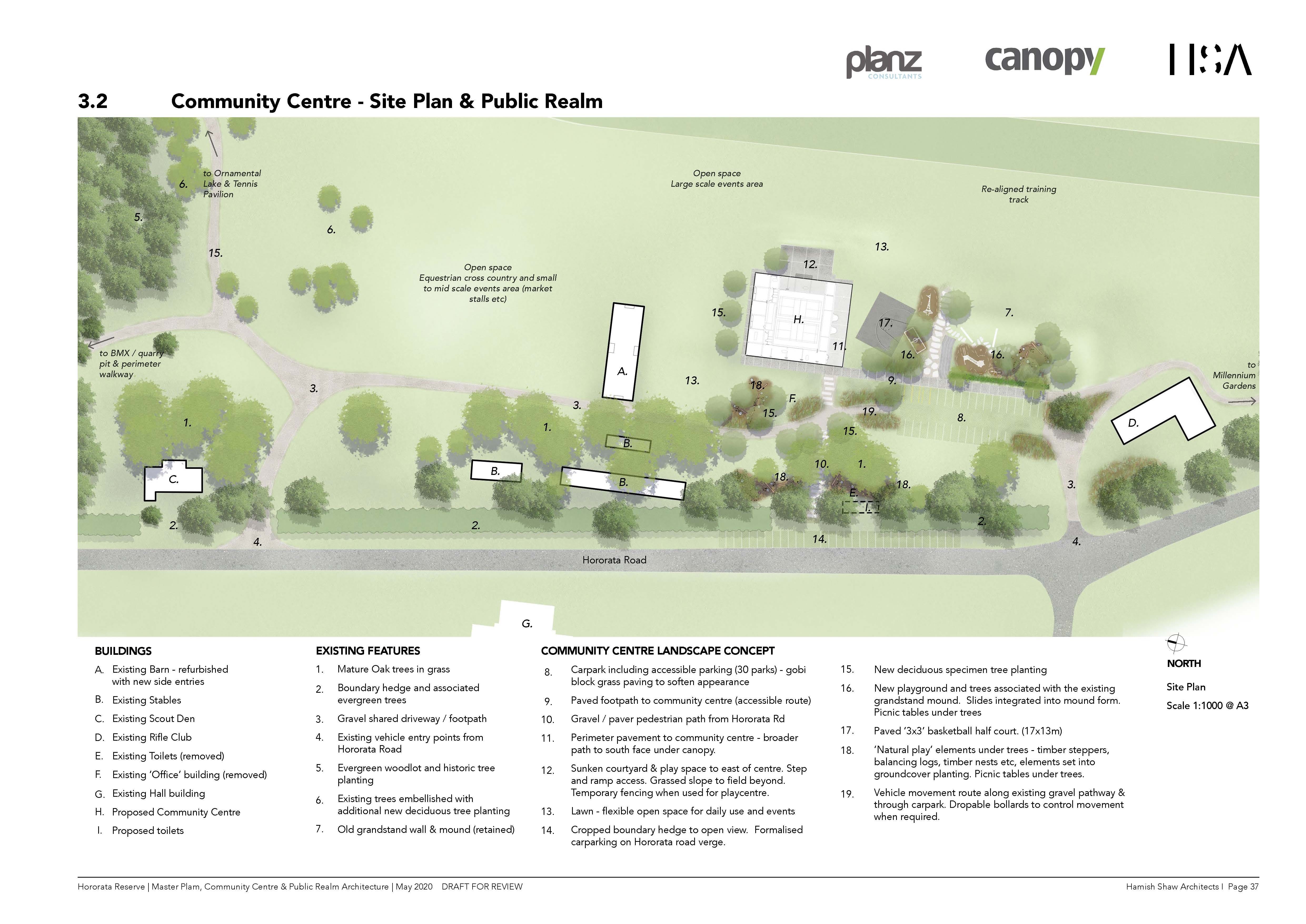Community Centre - Site plan and public realm. Image: Selwyn District Council