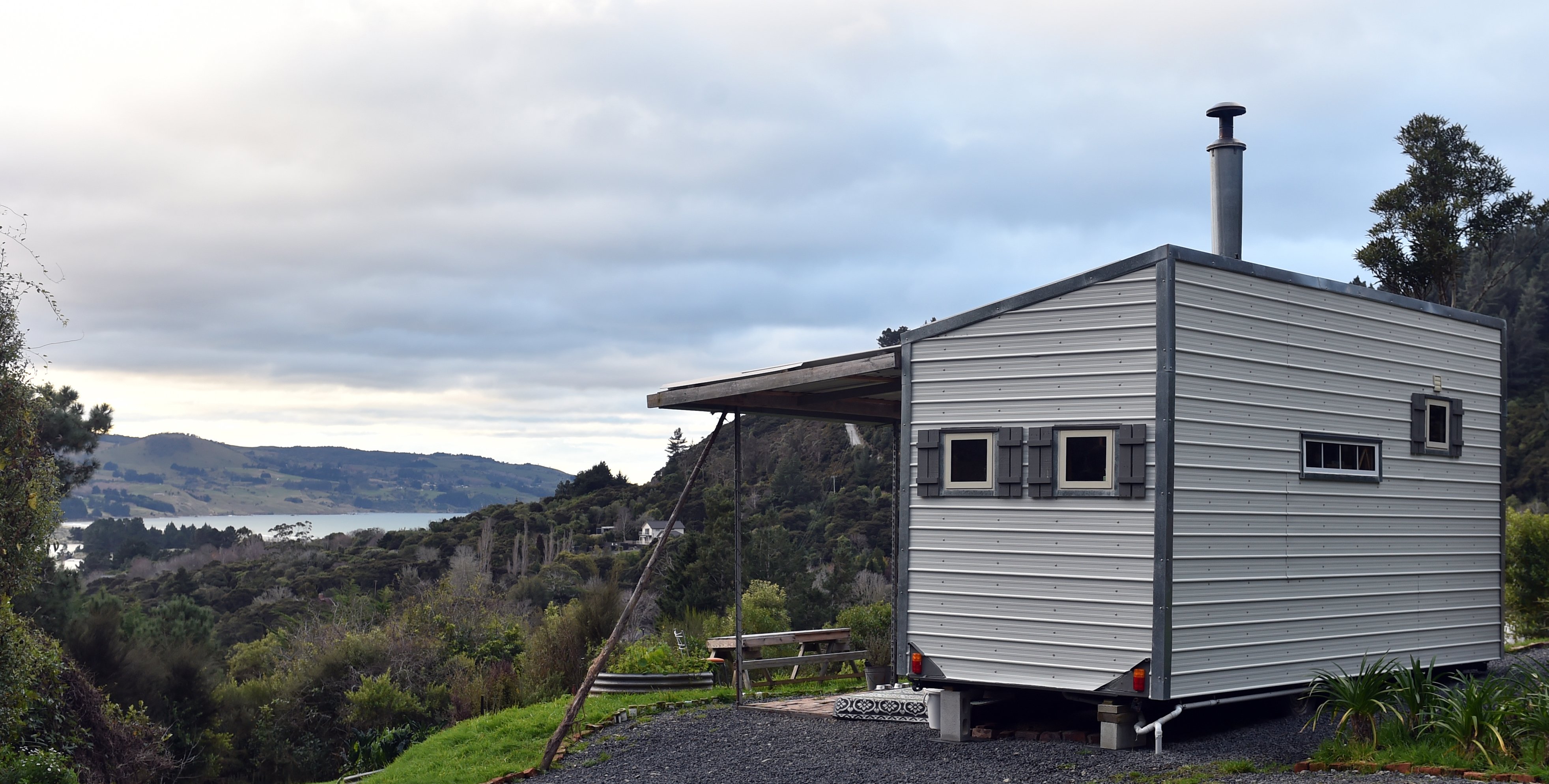 The owners of this tiny home fell in love with Waitati when they moved there last year. The...