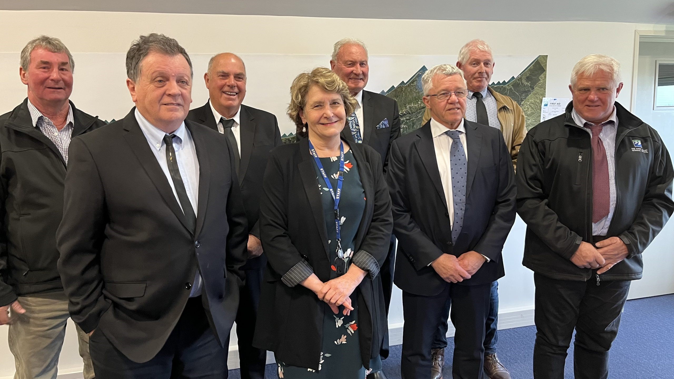 The recently inducted West Coast Regional Council. Andy Campbell, back left, Peter Haddock, Allan...