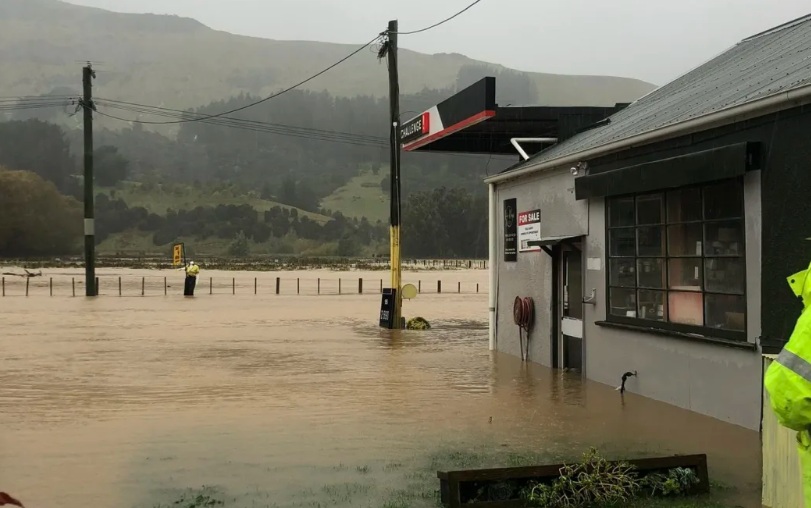 Little River, about 30 kilometres south of Christchurch, was cut off after State Highway 75 was...