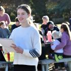 Samantha Kerr, of Milton, talks about the benefits of home-schooling, at a gathering of the home...